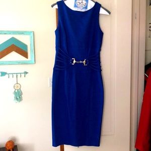 Blue Contour Cache Dress